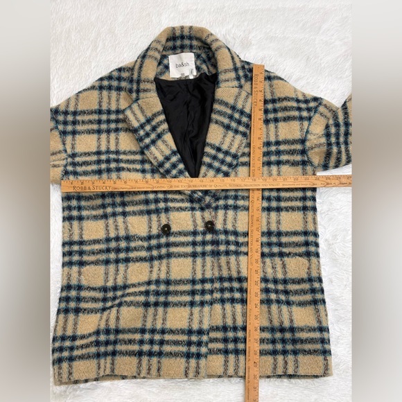 ba&sh Checkered Beige and Blue Jacket - Picture 9 of 16